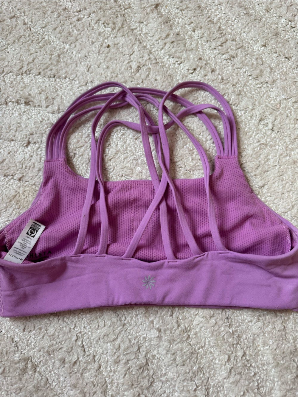 Athleta Strappy Lavender Sports Bra
